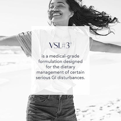 VSL #3® Probiotics for Digestive Health, IBS & UC Symptoms - 112.5B CFUs, High-Potency, Multi-Strain, Live, Refrigerated Probiotic, Medical Food for Gut Health Support in Men & Women, 60 Capsules