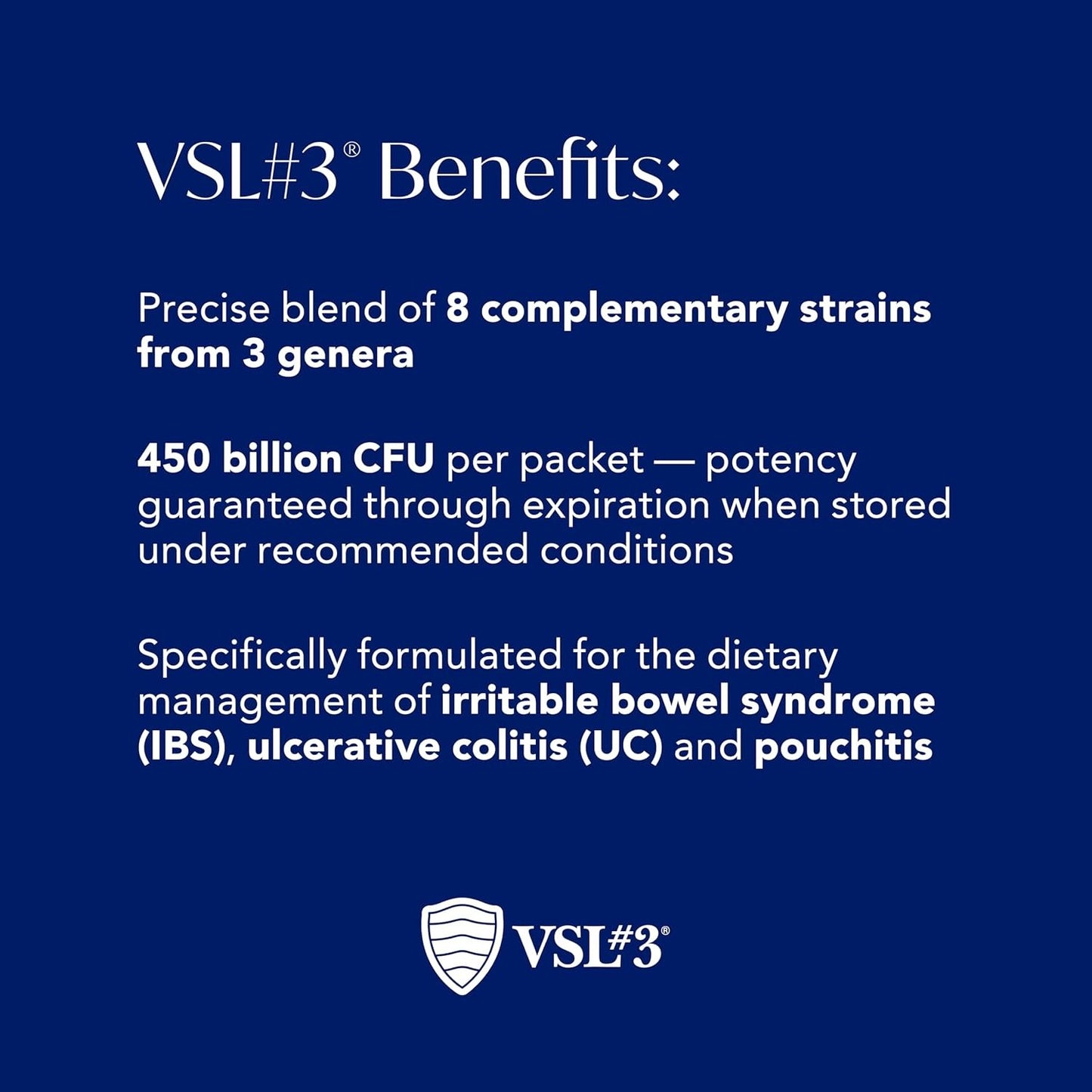 VSL #3® Probiotics for Digestive Health, IBS & UC Symptoms - 112.5B CFUs, High-Potency, Multi-Strain, Live, Refrigerated Probiotic, Medical Food for Gut Health Support in Men & Women, 60 Capsules